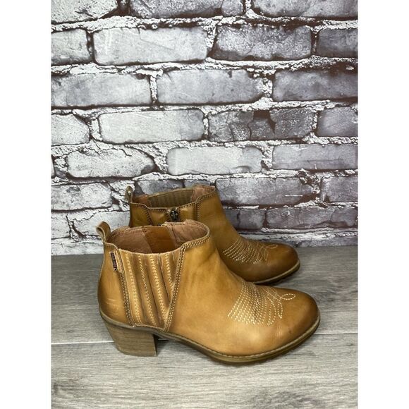 Pikolinos Booties Huelma W2Z Leather Mid Heel Ankle Boots Women Sz 38EU/7.5M US - Picture 12 of 16